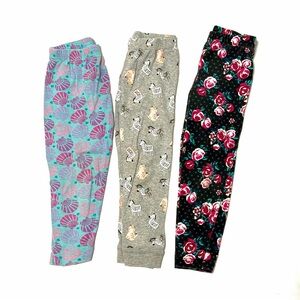 Faded Glory Kids Pajama Bottoms - Purple, Gray, Black